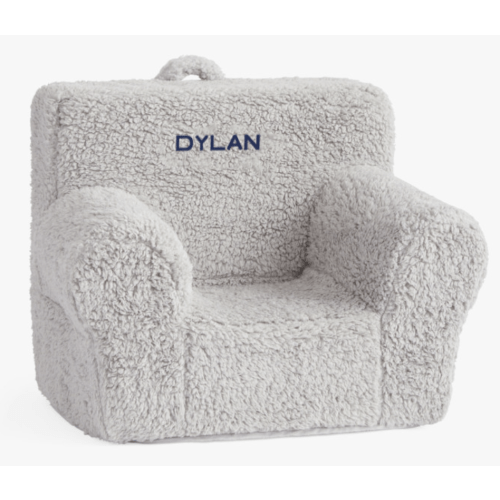 My First Anywhere Chair®, Gray Cozy Sherpa Slipcover Only (Personalize with Name)