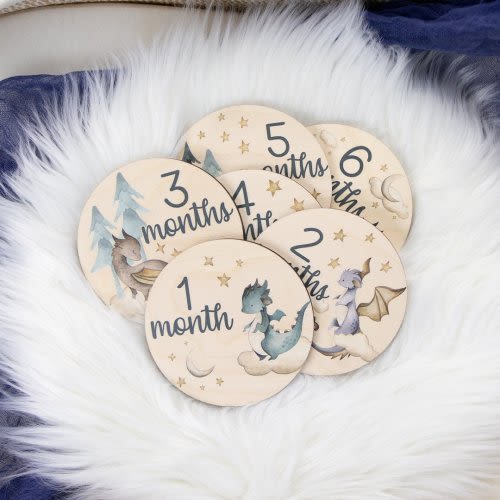 Dragon Milestone Cards, Baby Milestone Dragon Milestone Markers, Wood Milestone Card, Baby Milestones, Photo Prop, Dragon Nursery Theme B9