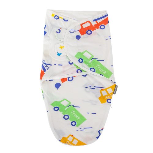 HOUSBAY Baby Swaddle Blanket Boy Girl Super Soft Material Newborn Adjustable Swaddles 2-Way Zipper Sleep Sack (Colorful Car, Small/Medium | 0-3 Months)
