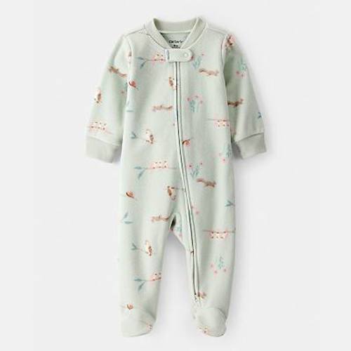 Baby Girls Carter's Squirrel Print Loose Fit Long-Sleeve Sleep & Play