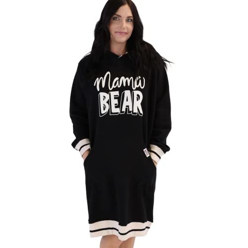 Lazy One Oversized Hoodie Sweatshirt, Comfortable Sleepwear, Sweater Dress for Women
