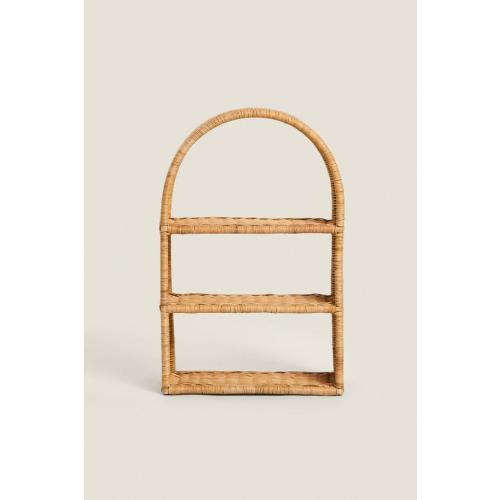 CHILDREN’S OVAL RATTAN SHELVING UNIT