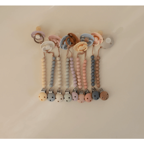 Mushie Silicone Pacifier Clip | Multiple Colors