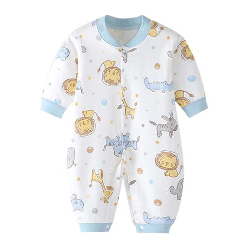 Summer Savings Clearance 2025 Bovxnpu Baby Girl Bodysuit, Infant Baby Cotton Bodysuits, Child Printing Newborn Button-Neck Long Sleeved Long Rompers 9-12 Months