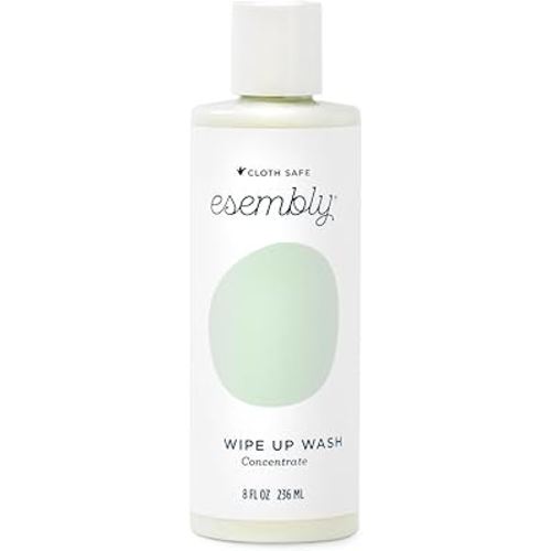 Esembly Wipe Up Wash Refill, Organic No-Rinse Foaming Wipes Solution, Natural Baby Wipe Solution for Reusable Wipes, Concentrate Refill Only, 8oz Bottle