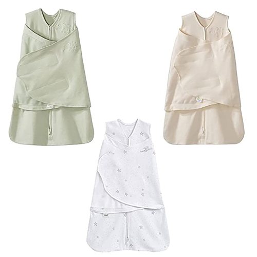HALO 100% Cotton Baby Sleepsack Swaddle Bundle Set of 3, Neutral, Newborn