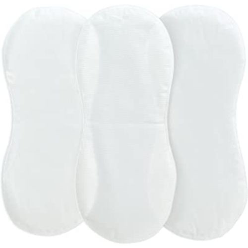 Changing Pad Liner, Fits in Peanut Shaped Changing Pads, Super Soft Peanut Changer Liners are Warm On a Baby's Back, Thicker Waterproof Pads are Machine Washable - 3 Pack