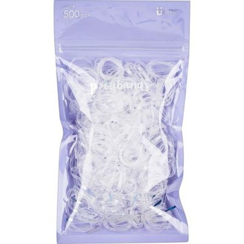 Scünci Polyband Elastic Hair Ties - Clear - 500pk