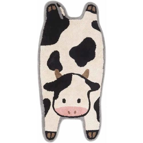 Thick Dairy Cattle Shaped Design Bathroom mat,Non-Slip Bath Rugs,Play Carpet Area Rug,Photography Props,Cow Indoor Mat,Kids Area Mat,Kids' Room Décor