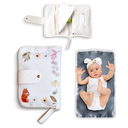 SERENE SELECTIONS Travel Diaper Changing Bag for Baby and Toddler- Waterproof Changing Pad-Diaper Changing Pad for Travel-100% Cotton Diaper Changer Travel Bag-Infant &Toddler Gift