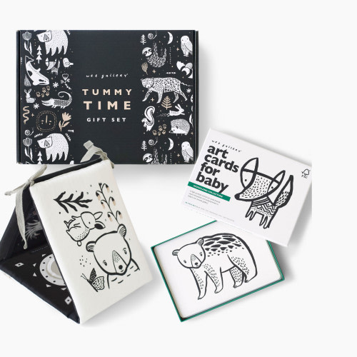 Wee Gallery Tummy Time Art Bundle with Gift Box - Woodland