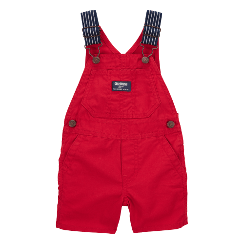 Baby Lightweight Canvas Shortalls - Red - OshKosh | Carter's