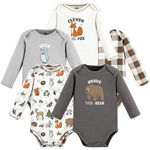Touched by Nature baby-girls Organic Cotton Long-sleeve Bodysuits