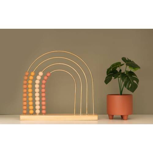 NEW Boho Rainbow Abacus Neutral Colors-STEM Toy- Boho Nursery Decor and Playroom Decor-Math Toddler- Montessori Toys Neutral Baby Gift