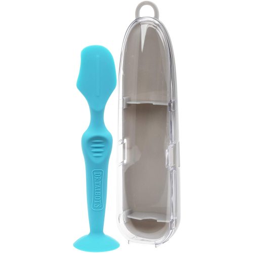 Dr. Talbot's Diaper Cream Soft Silicone Brush With Suction Base & Hygienic Case By, Aqua, Full Size, Blue - 1 Count (Pack of 1)