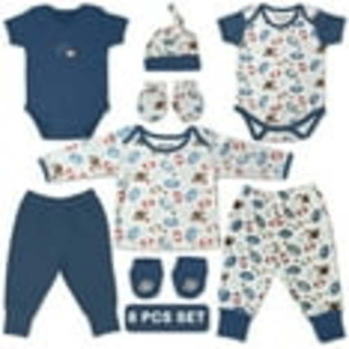 Baby Bright Newborn Essentials Must Have Clothes for Baby Boy, Outfit Gifts for Infant, Baby Shower Gift, 8-Pieces, Size 0-3 Months