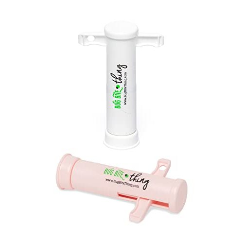 Bug Bite Thing Suction Tool, Poison Remover - Bug Bites and Bee/Wasp Stings, Natural Insect Bite Relief, 2-Pack, 1 White/1 Pink