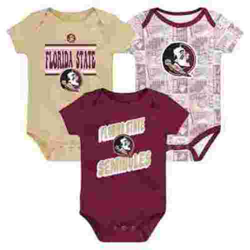 Newborn Garnet Florida State Seminoles Sunday Comics 3-Pack Bodysuit Set