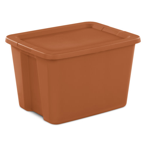 Sterilite 18 Gallon Tote Box Plastic, Turmeric