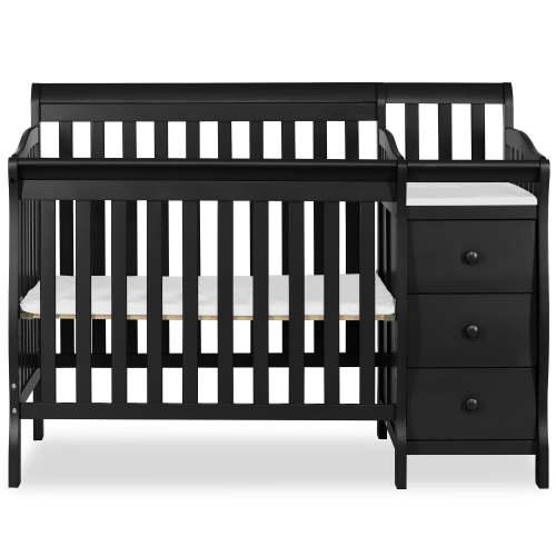 Dream On Me Jayden 4-in-1 Convertible Crib with Changer Black