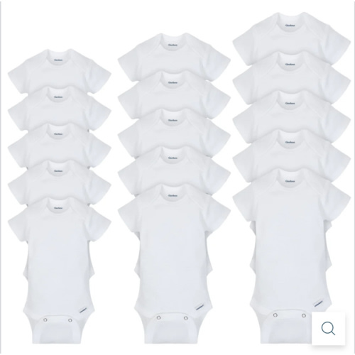 Grow-With-Me White Onesies® Bodysuits 15-Pack | Gerber Childrenswear