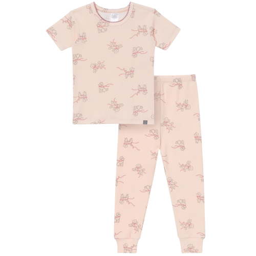 Modern Moments by Gerber Gender Neutral Viscose Short Sleeve Pajama Set, 2-Piece, Sizes 12 Months - 5T