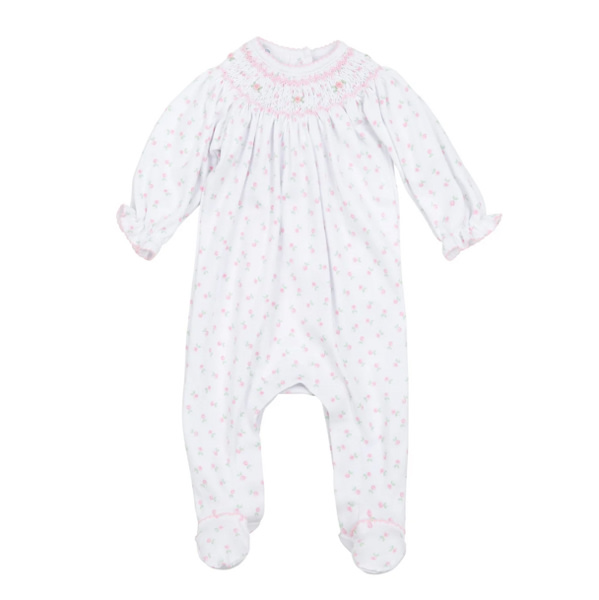 Baby Girl Bishop Smocked Pima Cotton Footie - Magnolia Baby Juliette