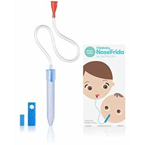 Baby Nasal Aspirator NoseFrida the Snotsucker by Frida Baby - NoseFrida Solo ( 4 Hygiene Filters)