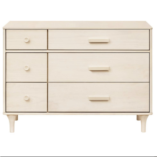 Babyletto Lolly Washed Natural Pine Wood 6 Drawer Assembled Double Dresser