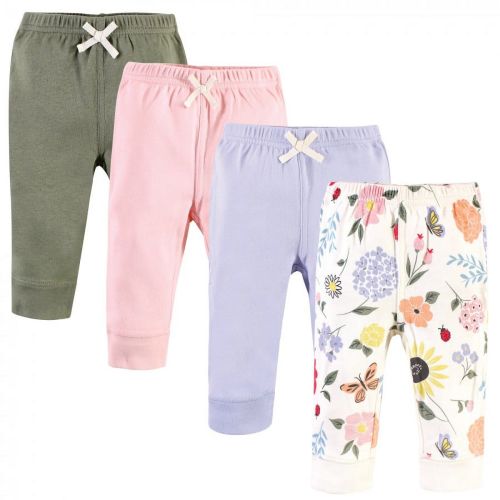 Touched by Nature Baby and Toddler Girl Organic Cotton Pants, Flutter Garden, 6-9 Months