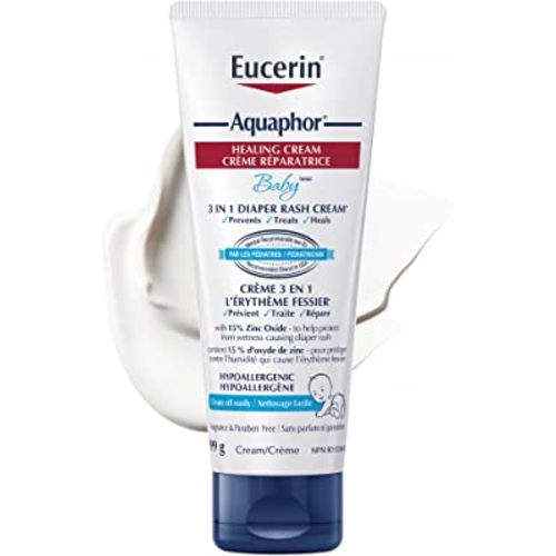 EUCERIN AQUAPHOR Baby Diaper Rash Cream for Baby's Sensitive Skin, 99g | Zinc Oxide Cream | Suitable for Babies and Children | Non-sticky | Fragrance-free Cream | Recommended by U.S. Pediatricians