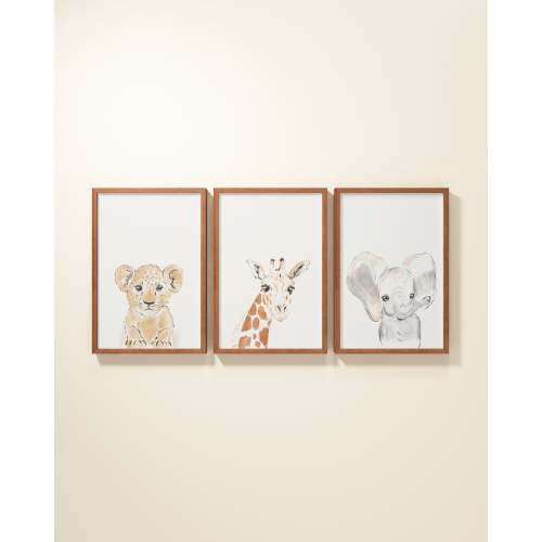 Safari Animals Framed Wall Art Set | Nestig