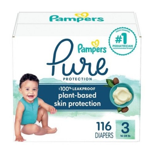 Pampers Pure Protection Diapers - (Select Size and Count), Size: 3
