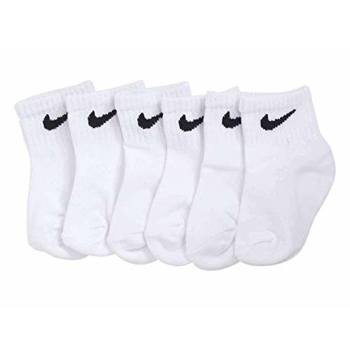 Nike Newborn Baby Socks White/Black 6 Pairs, Size