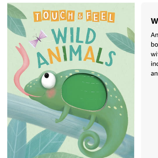 Wild Animals: A Touch and Feel Book - Children's Board Book - Educational
