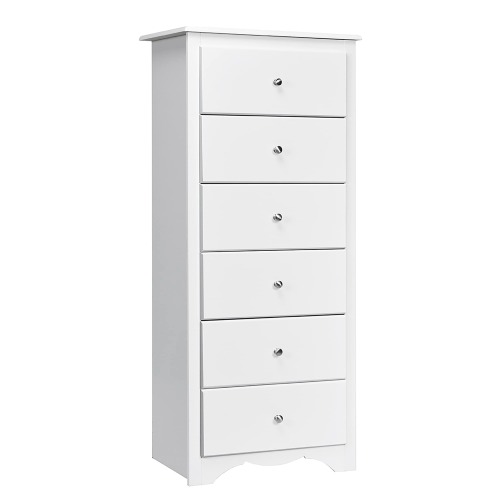6 Drawer Chest Wooden Dresser Clothes Organizer Bedroom