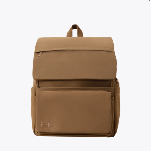 BÉIS 'The Ultimate Diaper Backpack' in Camel - Diaper Bag Backpack in Camel Brown