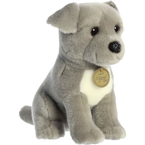 Aurora® Adorable Miyoni® Tots Pit Bull Puppy Stuffed Animal - Lifelike Detail - Cherished Companionship - Gray 9 Inches