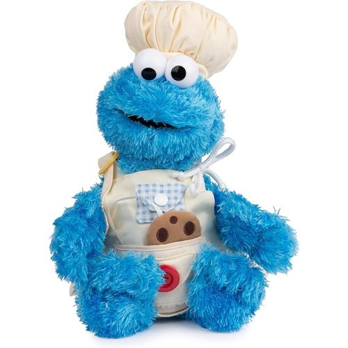 GUND Sesame Street Official Cookie Monster Teach Me Plush, Premium Plush Toy for Ages 1 & Up, Blue, 15”