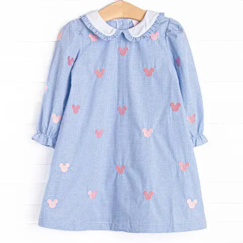 Oh Toodles Embroidered Long Sleeve Dress, Blue – Stitchy Fish