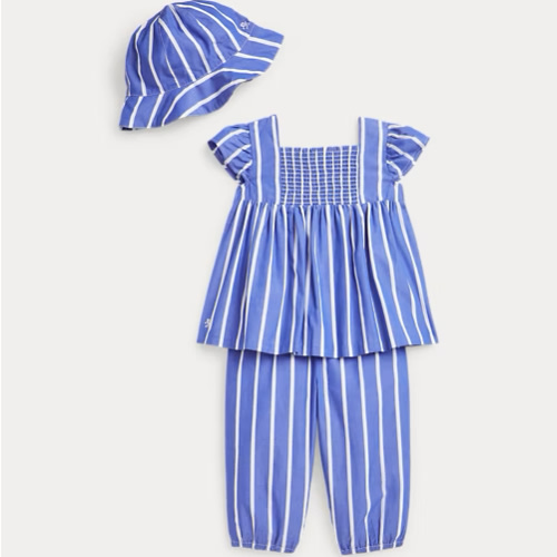 Striped Cotton Poplin 3-Piece Set