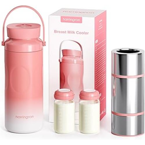 Portable Bottle Cooler for Breastmilk Travel 2 Pack Breastmilk Cooler Reusable 22oz Portable Chiller with 48 Hours BPA Free