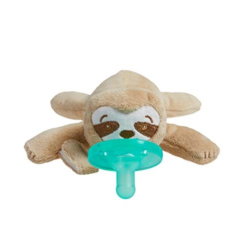 Philips AVENT Soothie Snuggle Pacifier Holder with Detachable Pacifier, Sloth, 0m+, SCF347/07