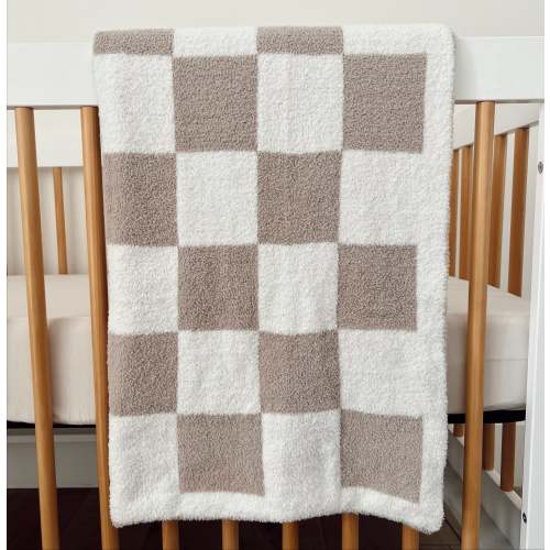 Phufy™ Bliss Checker Blanket, Cocoa