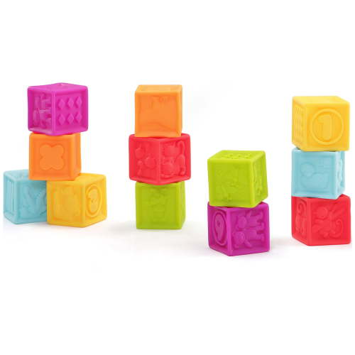 Molto - Play & Sense Funny Blocks, 12 pieces