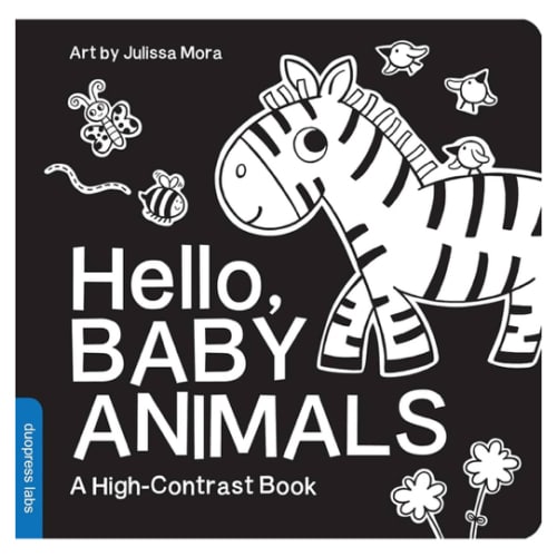 Hello, Baby Animals: A Black-and-White Board Book for Babies That Helps Visual Development (High-Contrast Books)