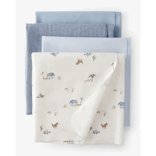 Baby 4-Pack Receiving Blankets - Blue - Carter's | Carter's