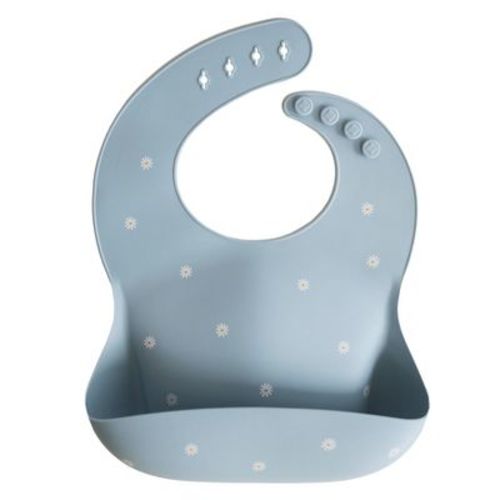 Silicone Baby Bib White Daisy One Size