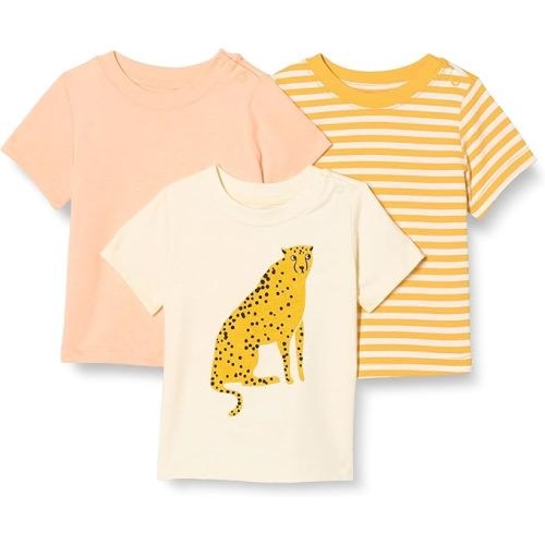 Amazon Essentials Unisex Toddlers and Babies' Short Sleeve T-Shirts, Pack of 3