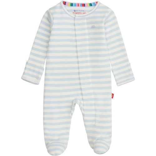 Magnetic Me 100% Organic Cotton Magnetic Baby Footie Pajamas | Super Soft Cotton Fabric